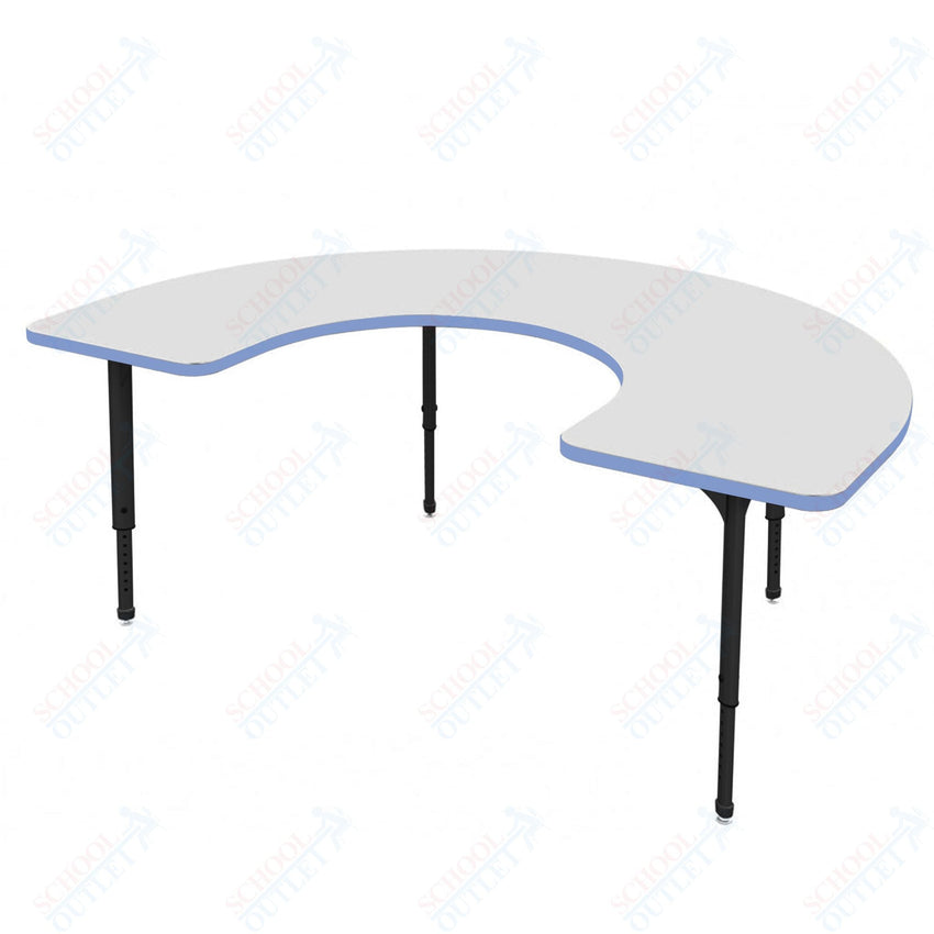 Marco Apex Series Horseshoe School Activity Table w/ Dry Erase Top 60" x 66" Adj Height 21" - 30" (38 - 2270 - DA) - SchoolOutlet