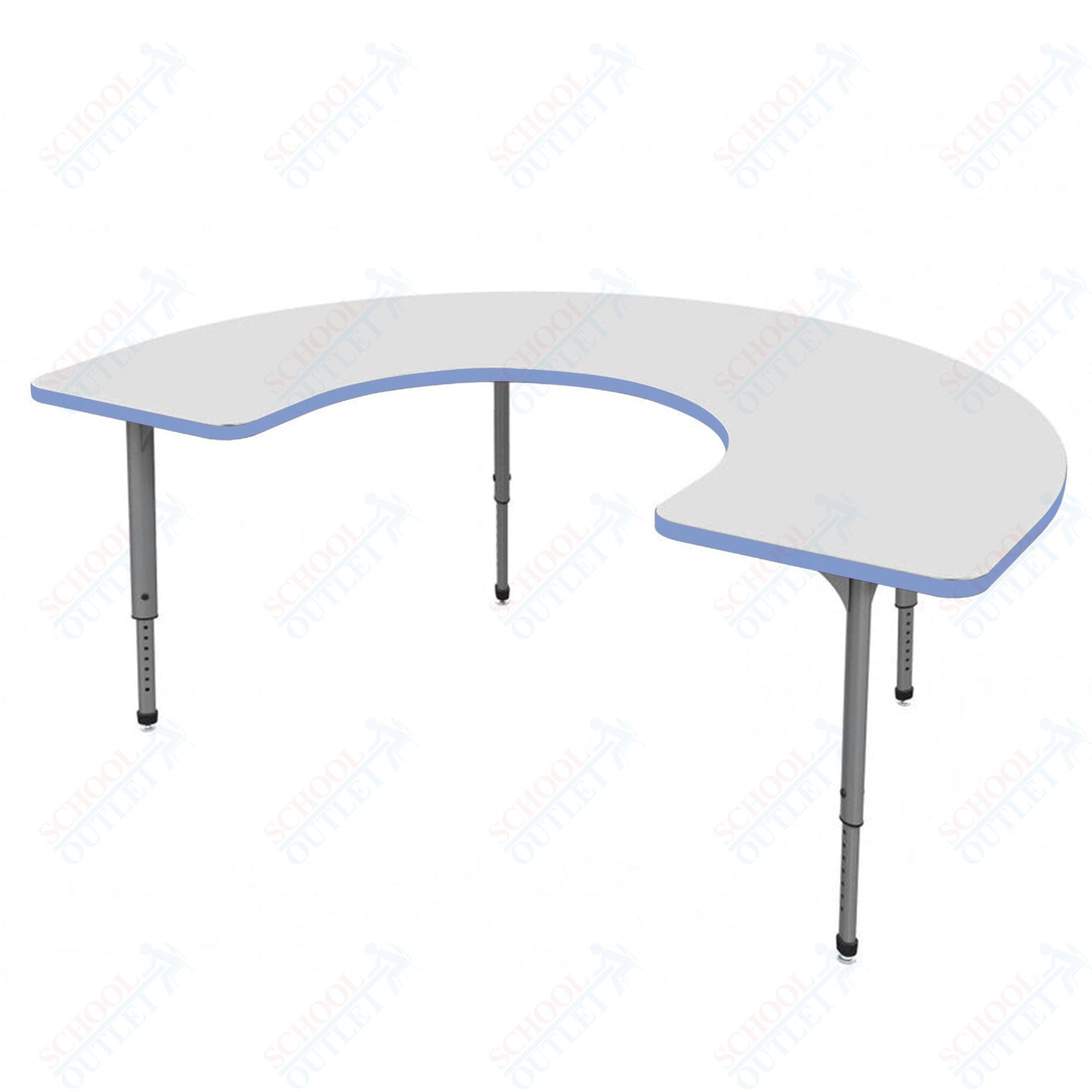 Marco Apex Series Horseshoe School Activity Table w/ Dry Erase Top 60" x 66" Adj Height 21" - 30" (38 - 2270 - DA) - SchoolOutlet