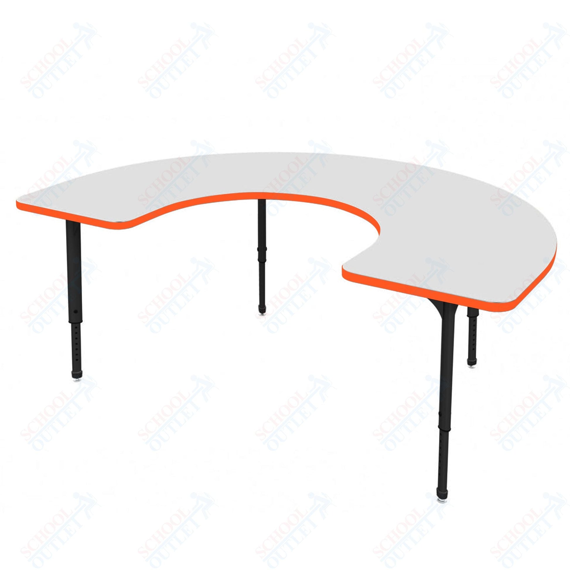 Marco Apex Series Horseshoe School Activity Table w/ Dry Erase Top 60" x 66" Adj Height 21" - 30" (38 - 2270 - DA) - SchoolOutlet