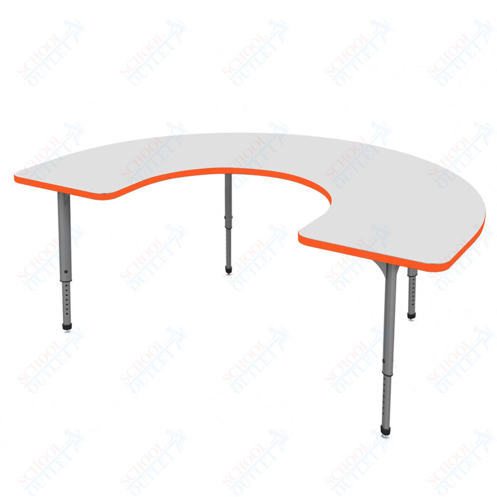 Marco Apex Series Horseshoe School Activity Table w/ Dry Erase Top 60" x 66" Adj Height 21" - 30" (38 - 2270 - DA) - SchoolOutlet