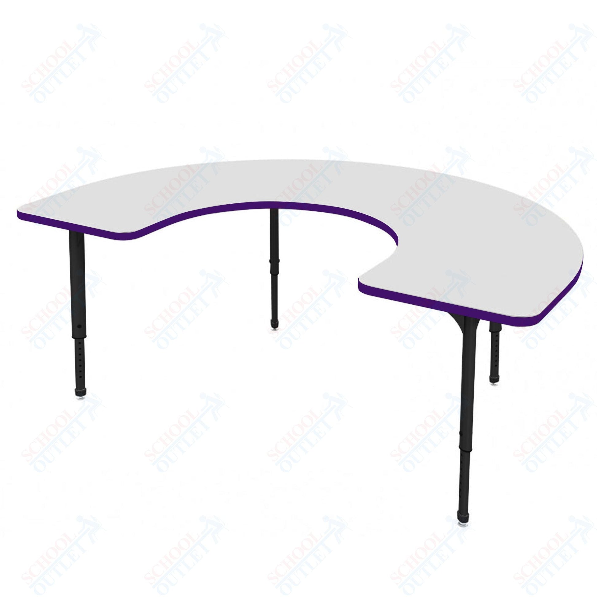 Marco Apex Series Horseshoe School Activity Table w/ Dry Erase Top 60" x 66" Adj Height 21" - 30" (38 - 2270 - DA) - SchoolOutlet