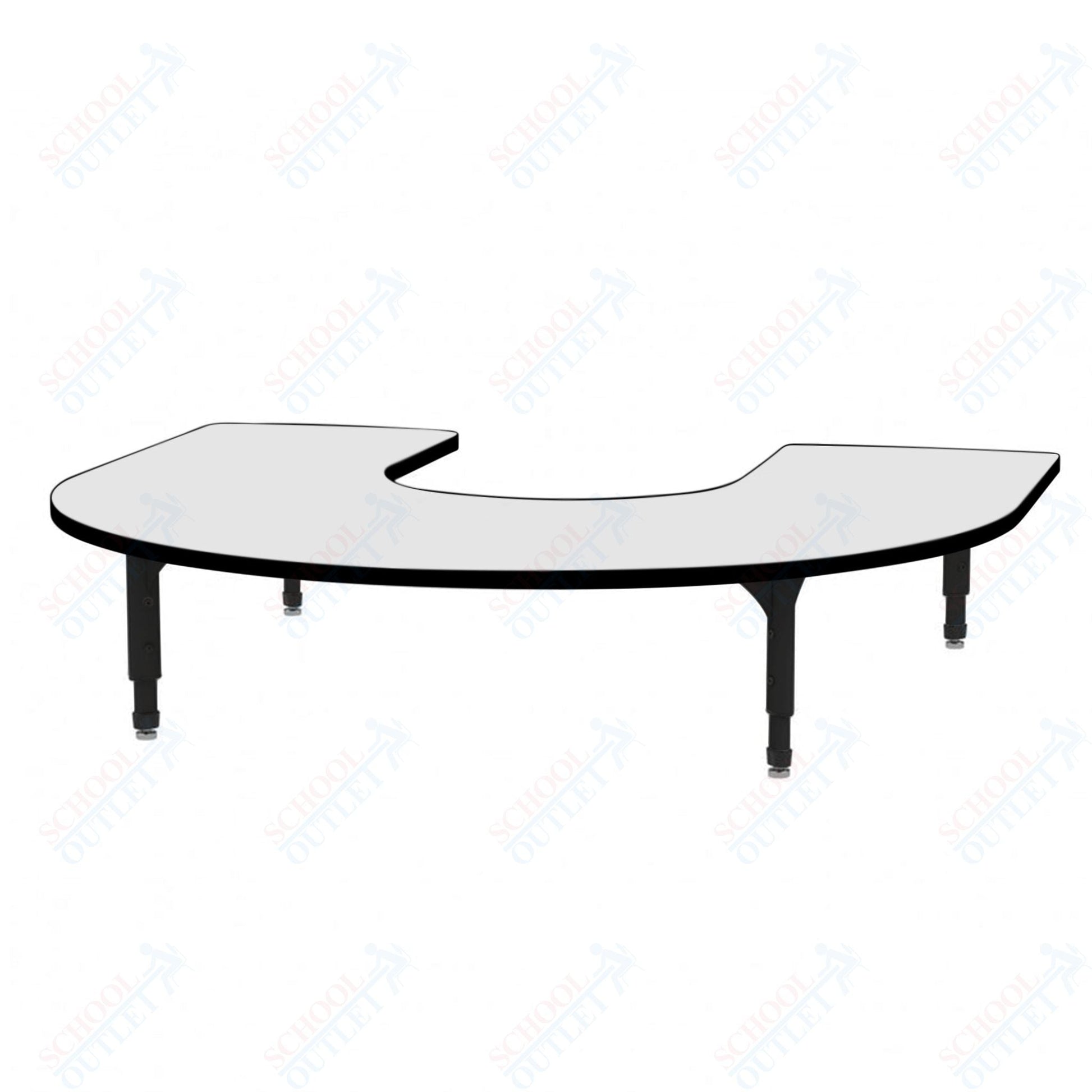 Marco Horseshoe Floor Table w/ Dry Erase Top 60" x 66" Adj Height 12" - 15" (38 - 2270 - DC) - SchoolOutlet