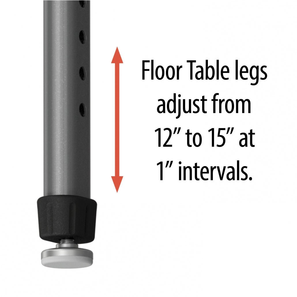 Marco Horseshoe Floor Table w/ Dry Erase Top 60" x 66" Adj Height 12" - 15" (38 - 2270 - DC) - SchoolOutlet