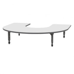 Marco Horseshoe Floor Table w/ Dry Erase Top 60" x 66" Adj Height 12"-15" (38-2270-DC)