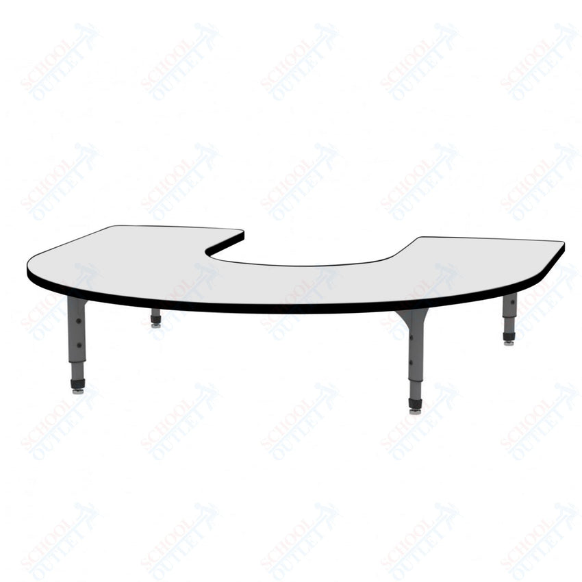 Marco Horseshoe Floor Table w/ Dry Erase Top 60" x 66" Adj Height 12" - 15" (38 - 2270 - DC) - SchoolOutlet
