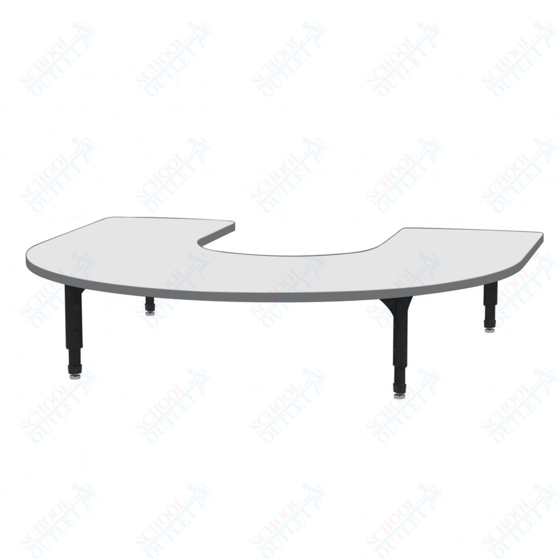Marco Horseshoe Floor Table w/ Dry Erase Top 60" x 66" Adj Height 12" - 15" (38 - 2270 - DC) - SchoolOutlet