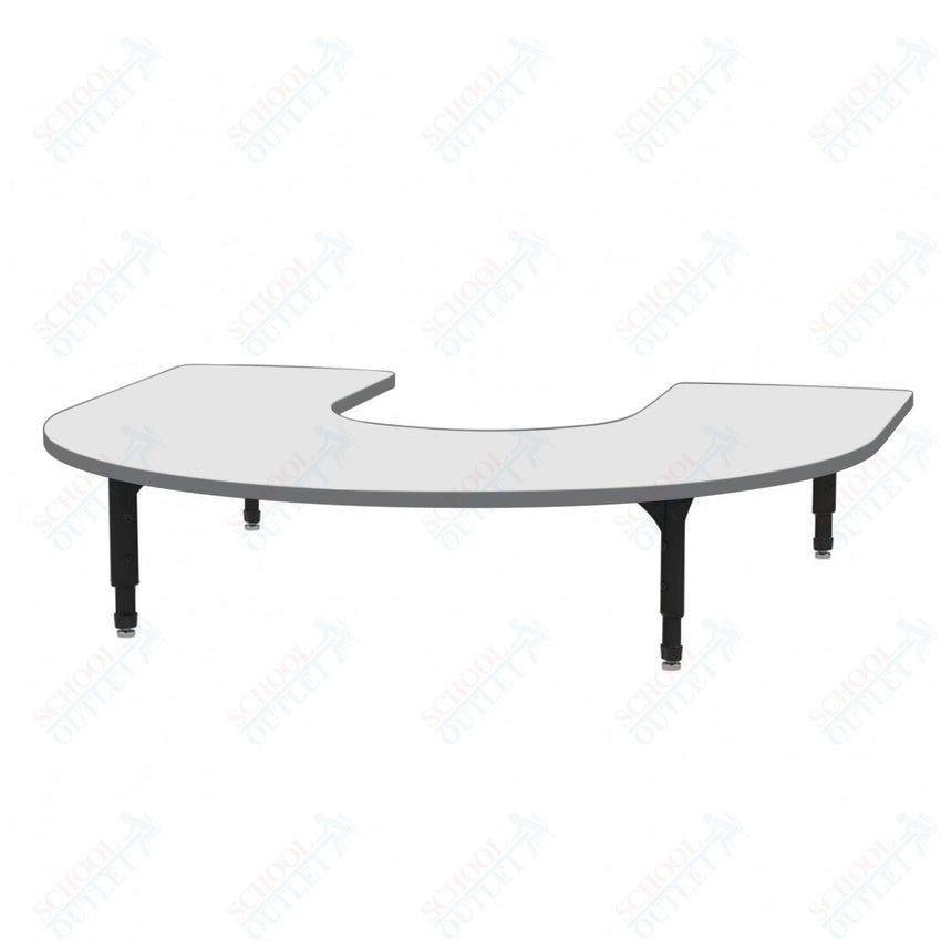 Marco Horseshoe Floor Table w/ Dry Erase Top 60" x 66" Adj Height 12" - 15" (38 - 2270 - DC) - SchoolOutlet