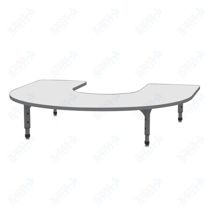 Marco Horseshoe Floor Table w/ Dry Erase Top 60" x 66" Adj Height 12" - 15" (38 - 2270 - DC) - SchoolOutlet