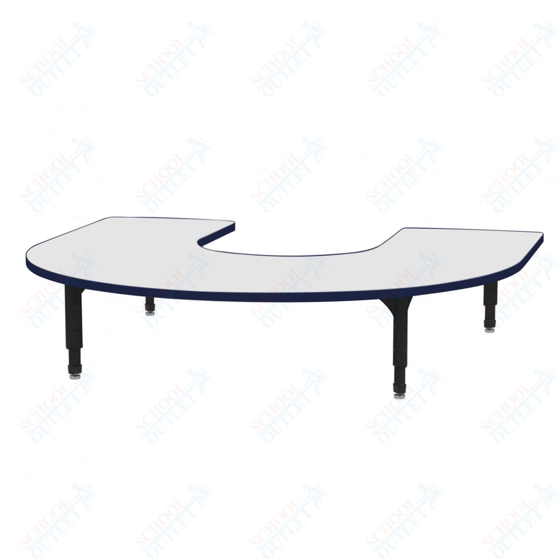 Marco Horseshoe Floor Table w/ Dry Erase Top 60" x 66" Adj Height 12" - 15" (38 - 2270 - DC) - SchoolOutlet