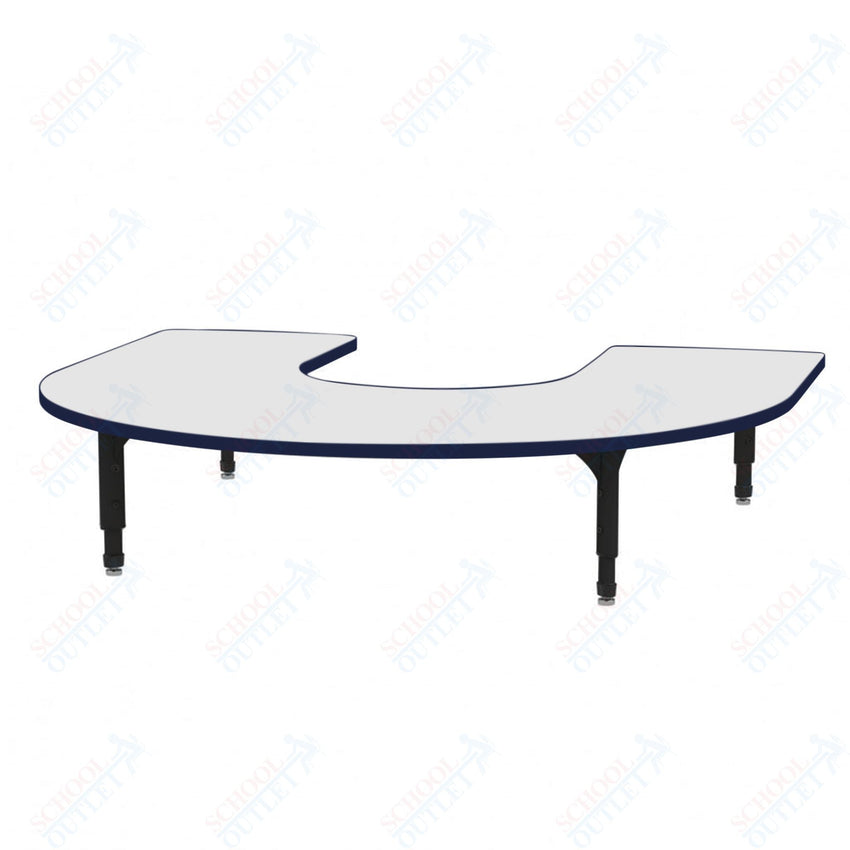 Marco Horseshoe Floor Table w/ Dry Erase Top 60" x 66" Adj Height 12" - 15" (38 - 2270 - DC) - SchoolOutlet