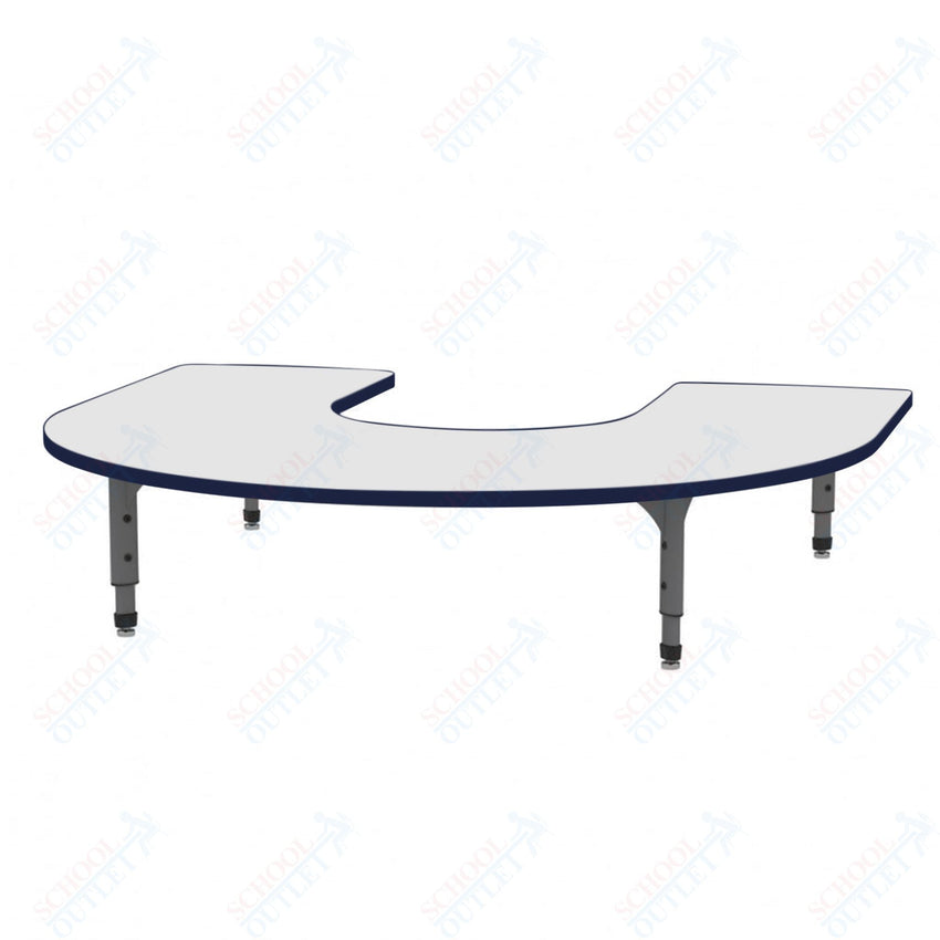 Marco Horseshoe Floor Table w/ Dry Erase Top 60" x 66" Adj Height 12" - 15" (38 - 2270 - DC) - SchoolOutlet