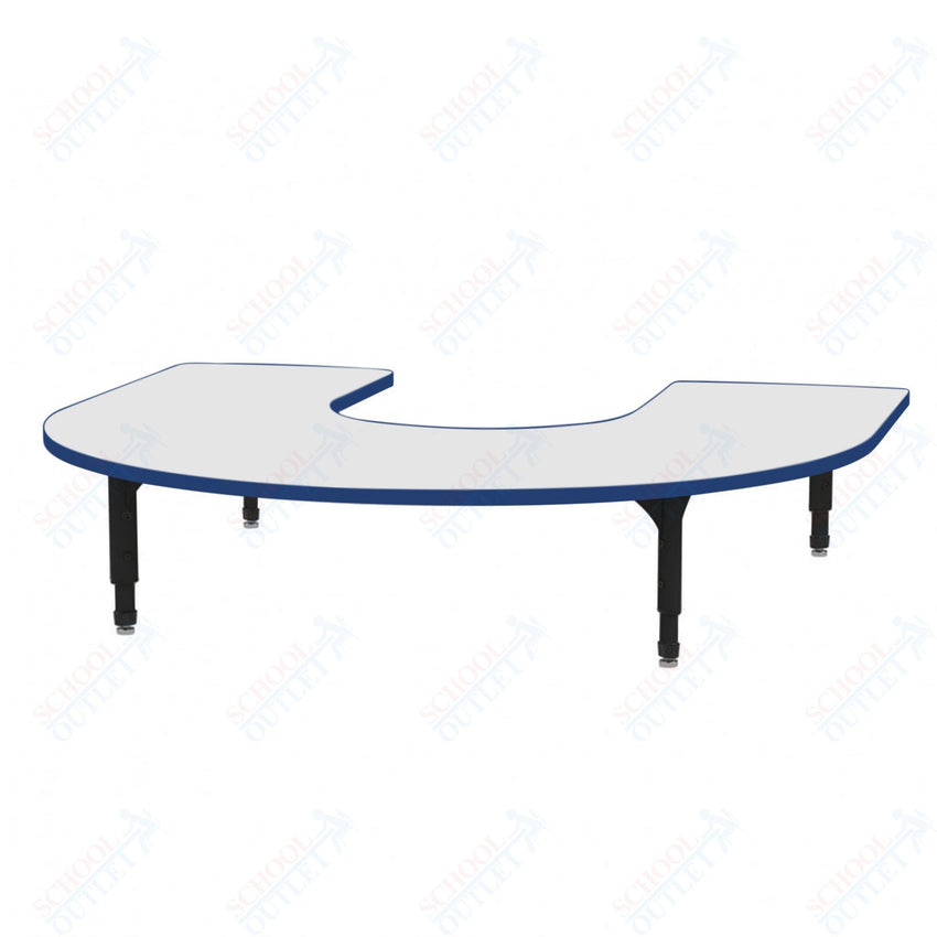 Marco Horseshoe Floor Table w/ Dry Erase Top 60" x 66" Adj Height 12" - 15" (38 - 2270 - DC) - SchoolOutlet