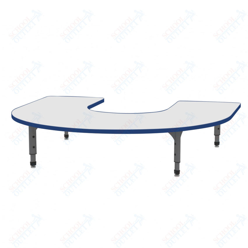 Marco Horseshoe Floor Table w/ Dry Erase Top 60" x 66" Adj Height 12" - 15" (38 - 2270 - DC) - SchoolOutlet