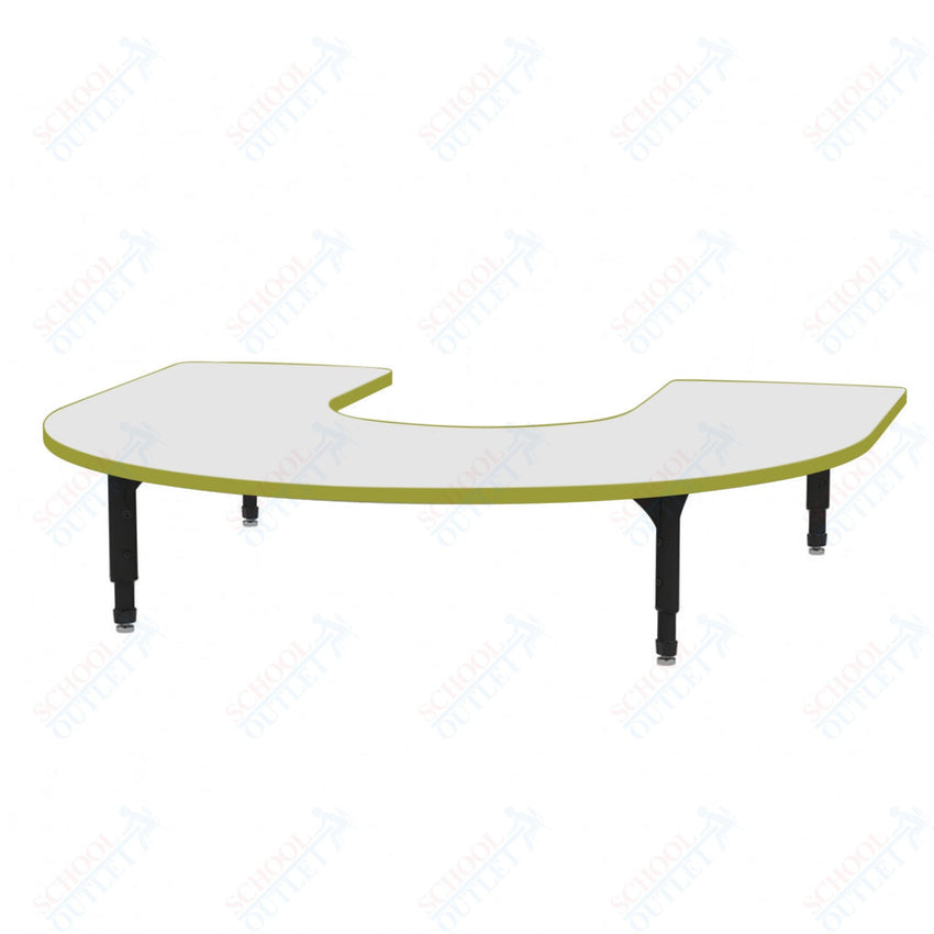 Marco Horseshoe Floor Table w/ Dry Erase Top 60" x 66" Adj Height 12" - 15" (38 - 2270 - DC) - SchoolOutlet