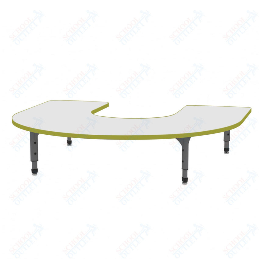 Marco Horseshoe Floor Table w/ Dry Erase Top 60" x 66" Adj Height 12" - 15" (38 - 2270 - DC) - SchoolOutlet