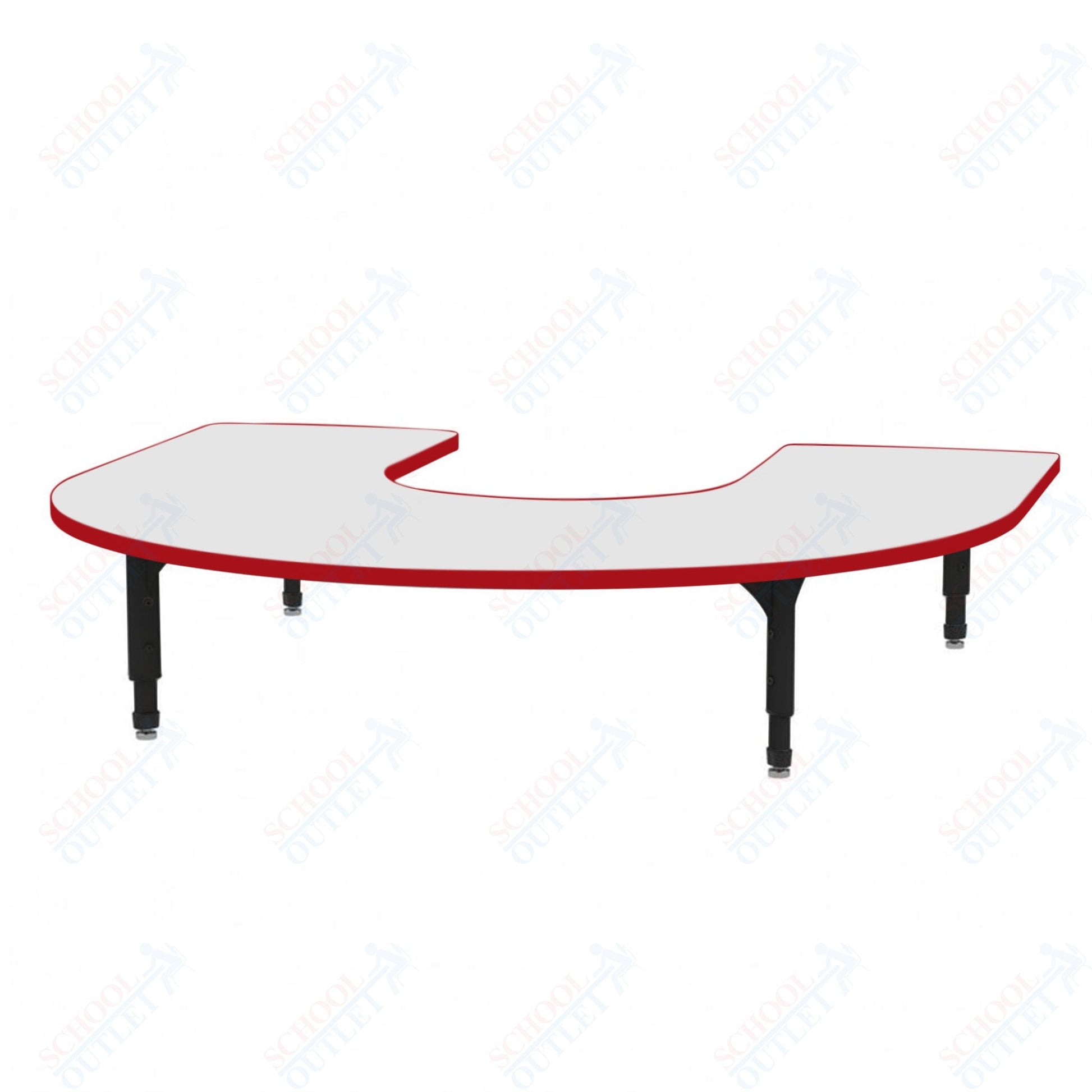 Marco Horseshoe Floor Table w/ Dry Erase Top 60" x 66" Adj Height 12" - 15" (38 - 2270 - DC) - SchoolOutlet