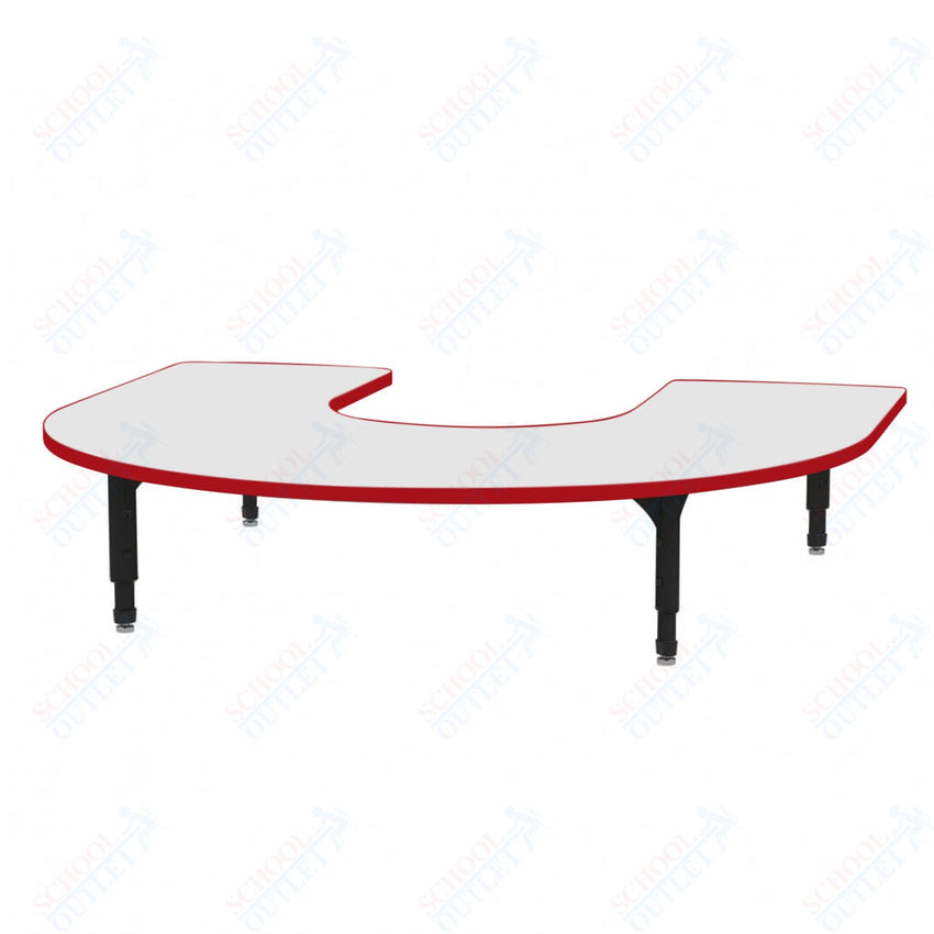 Marco Horseshoe Floor Table w/ Dry Erase Top 60" x 66" Adj Height 12" - 15" (38 - 2270 - DC) - SchoolOutlet