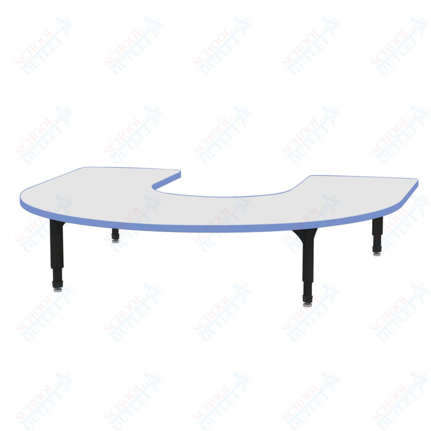 Marco Horseshoe Floor Table w/ Dry Erase Top 60" x 66" Adj Height 12" - 15" (38 - 2270 - DC) - SchoolOutlet
