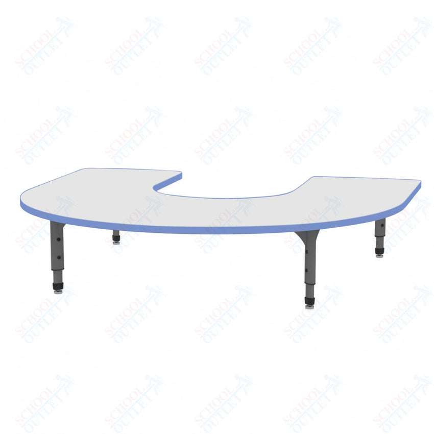 Marco Horseshoe Floor Table w/ Dry Erase Top 60" x 66" Adj Height 12" - 15" (38 - 2270 - DC) - SchoolOutlet