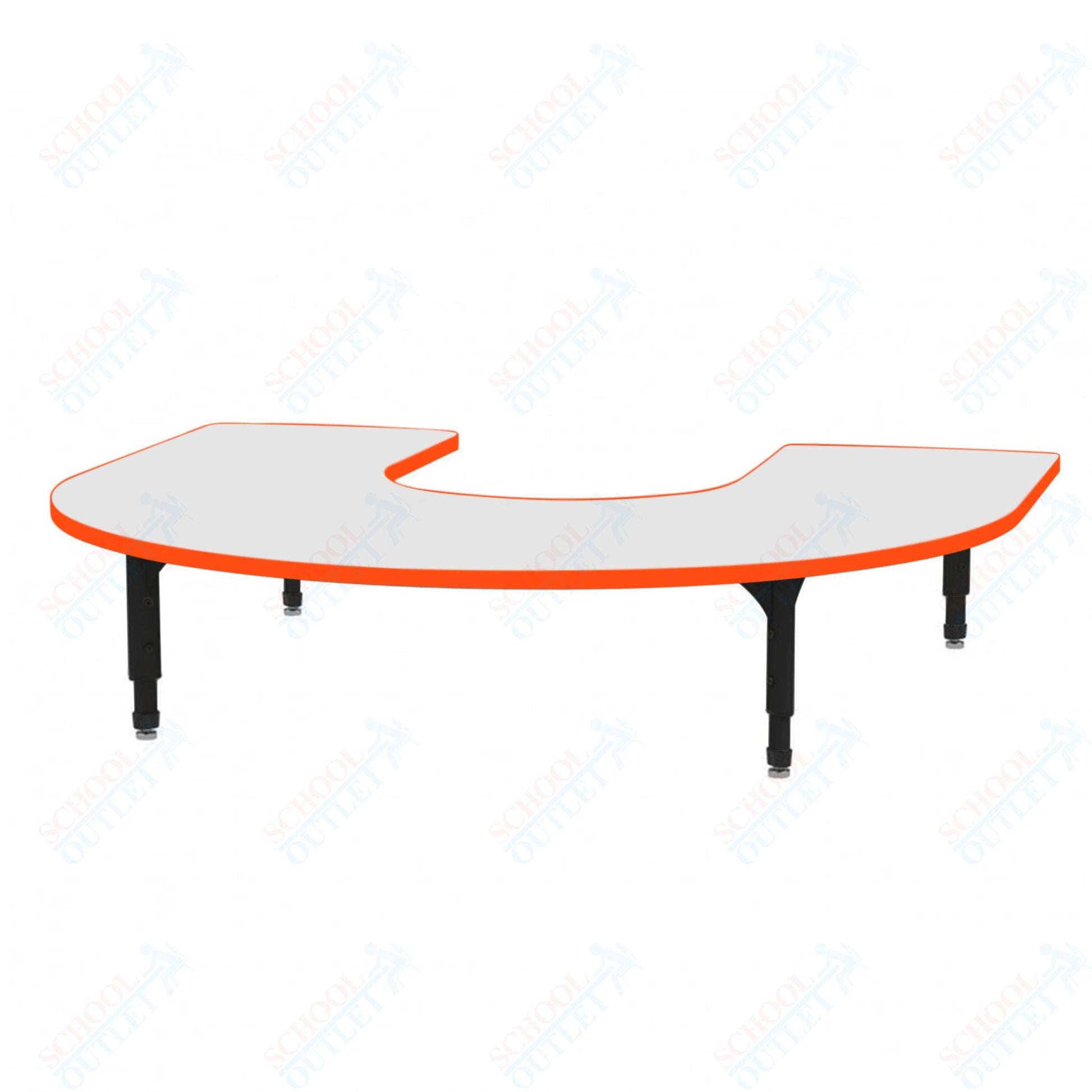 Marco Horseshoe Floor Table w/ Dry Erase Top 60" x 66" Adj Height 12" - 15" (38 - 2270 - DC) - SchoolOutlet
