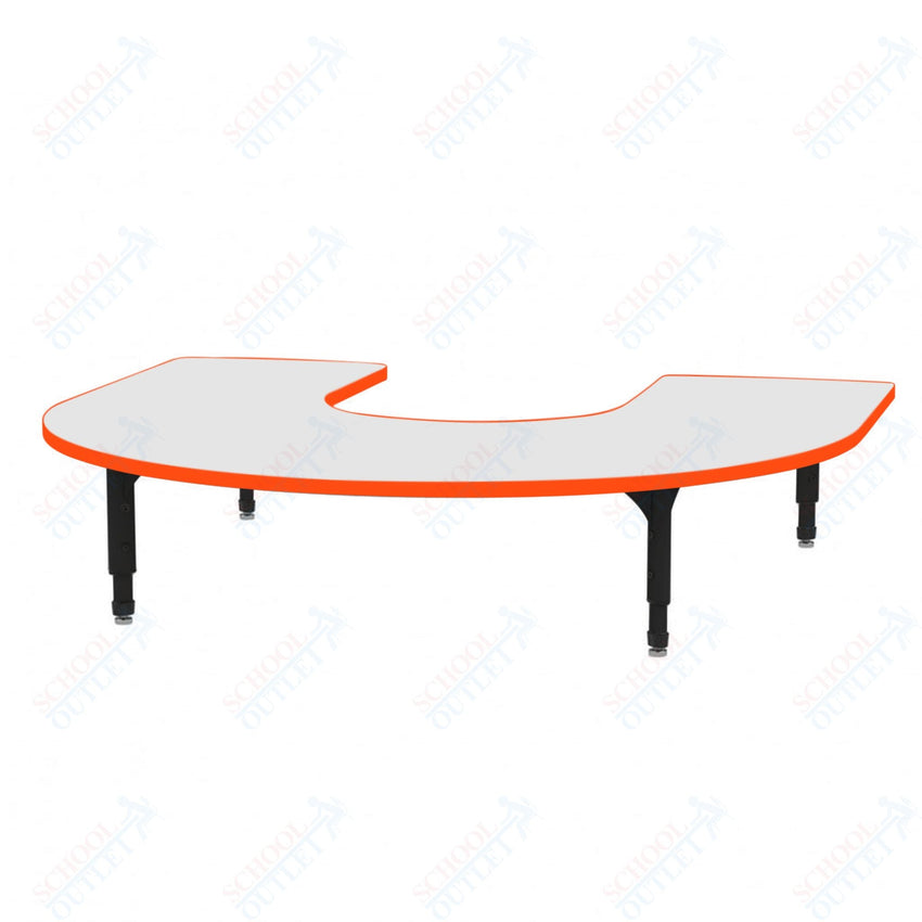 Marco Horseshoe Floor Table w/ Dry Erase Top 60" x 66" Adj Height 12" - 15" (38 - 2270 - DC) - SchoolOutlet