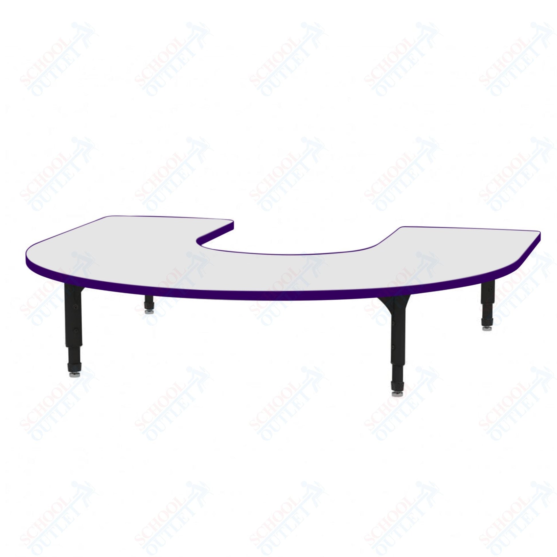 Marco Horseshoe Floor Table w/ Dry Erase Top 60" x 66" Adj Height 12" - 15" (38 - 2270 - DC) - SchoolOutlet