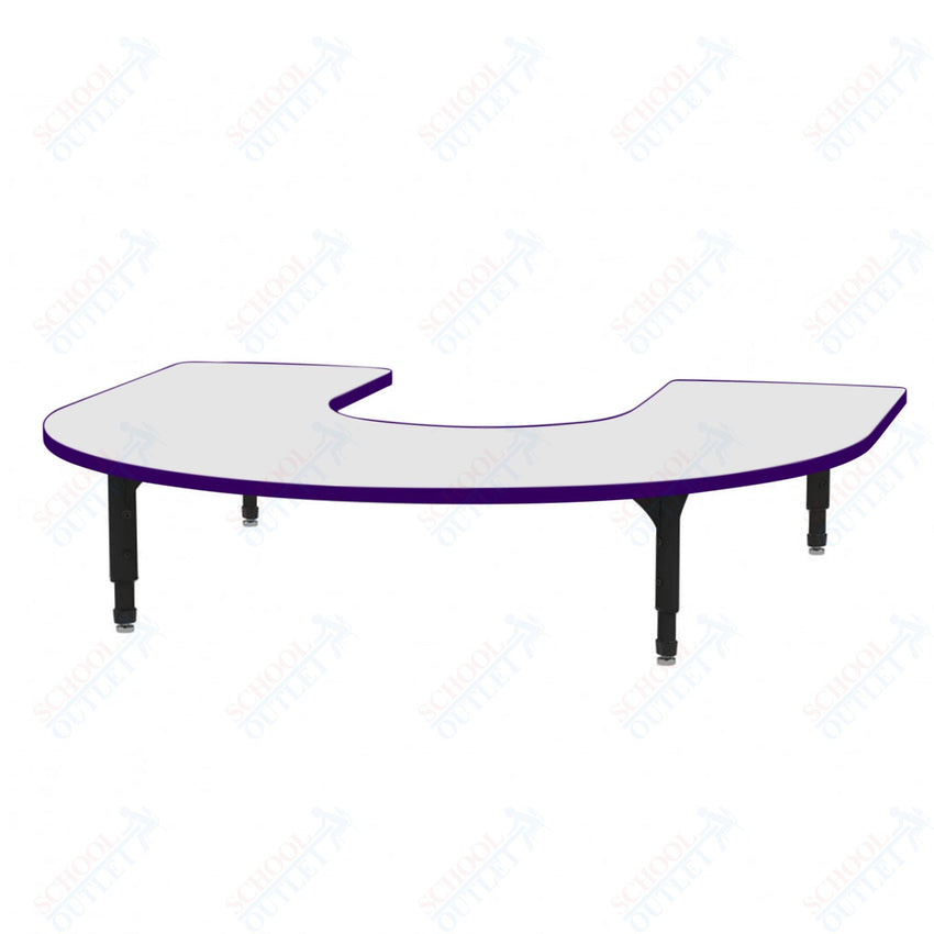 Marco Horseshoe Floor Table w/ Dry Erase Top 60" x 66" Adj Height 12" - 15" (38 - 2270 - DC) - SchoolOutlet