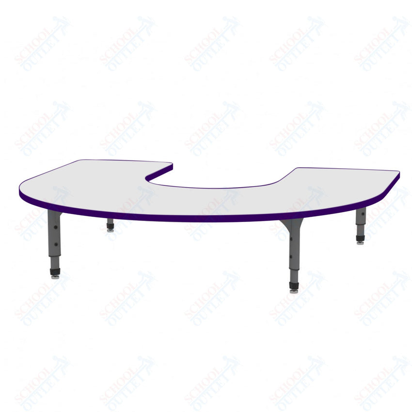 Marco Horseshoe Floor Table w/ Dry Erase Top 60" x 66" Adj Height 12" - 15" (38 - 2270 - DC) - SchoolOutlet