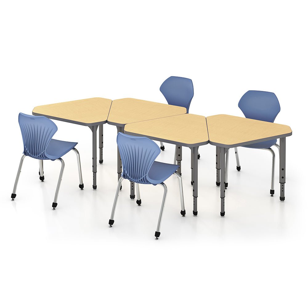Marco Apex Series Gem Collaborative Student Desk 29.75" x 33.5" Adjustable Height 21" - 30" (38 - 2271 - MA) - SchoolOutlet