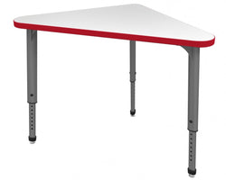 Marco Apex Series Triangle Collaborative Student Desk w/ Dry Erase HPL Top 23" x 40" Adjustable Height 21"-30" (38-2272-DA)