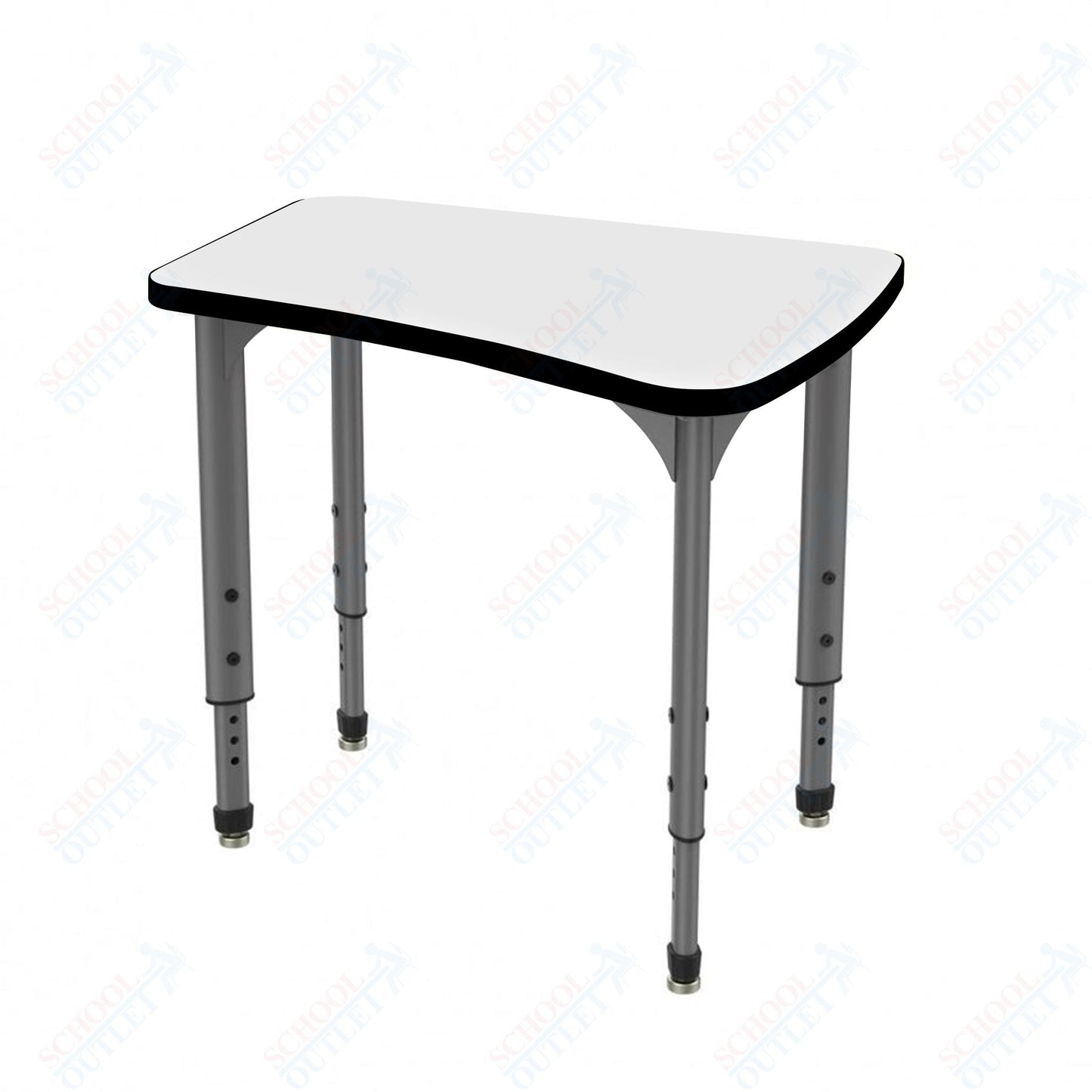 Marco Apex Series Flare Student Desk w/ Dry Erase HPL Top 30" x 24" Adjustable Height 21" - 30" (38 - 2274 - DA) - SchoolOutlet