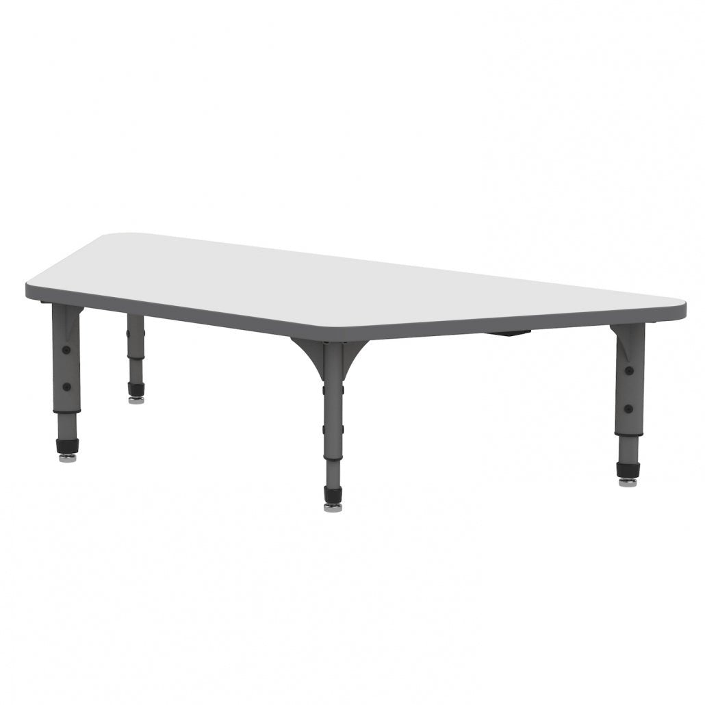 Marco Trapezoid Floor Table w/ Dry Erase Top 24" x 48" Adj Height 12" - 15" (38 - 2276 - DC) - SchoolOutlet