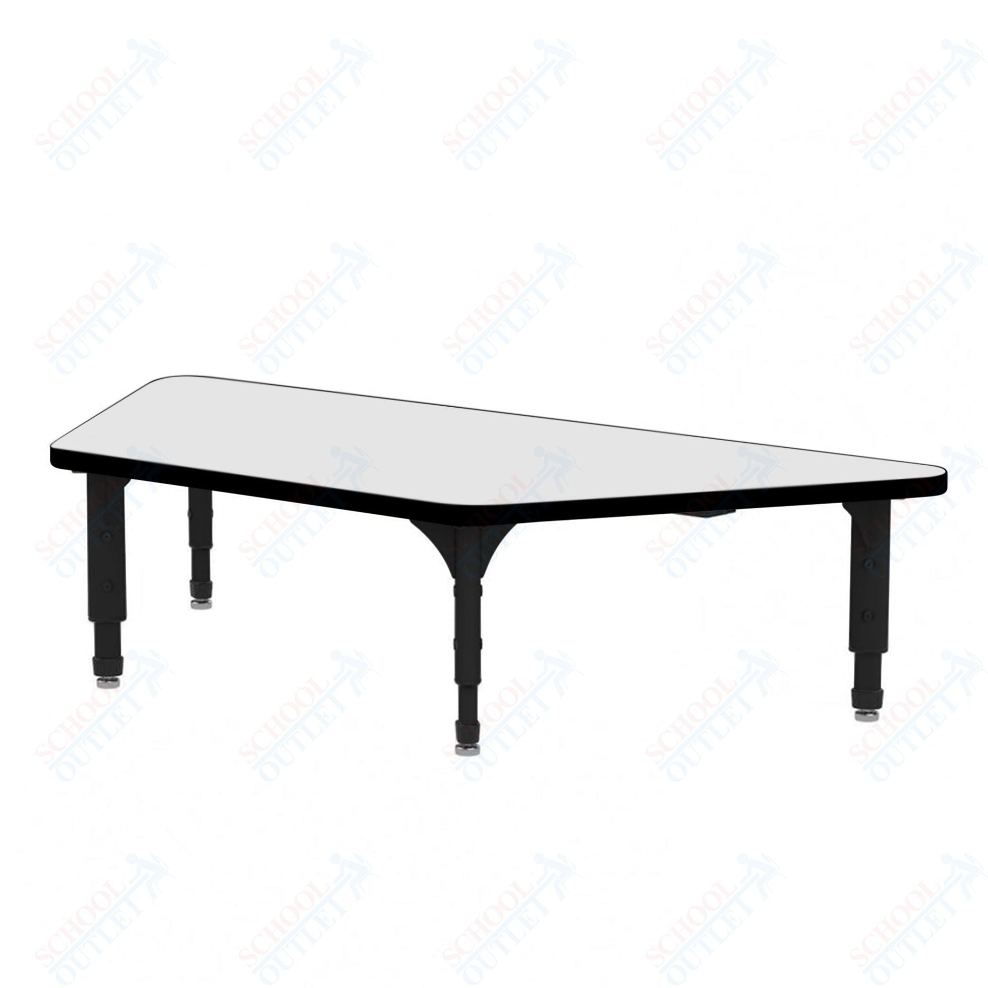 Marco Trapezoid Floor Table w/ Dry Erase Top 24" x 48" Adj Height 12" - 15" (38 - 2276 - DC) - SchoolOutlet
