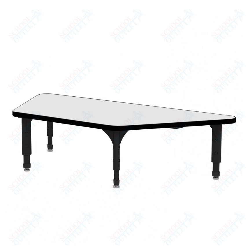 Marco Trapezoid Floor Table w/ Dry Erase Top 24" x 48" Adj Height 12" - 15" (38 - 2276 - DC) - SchoolOutlet
