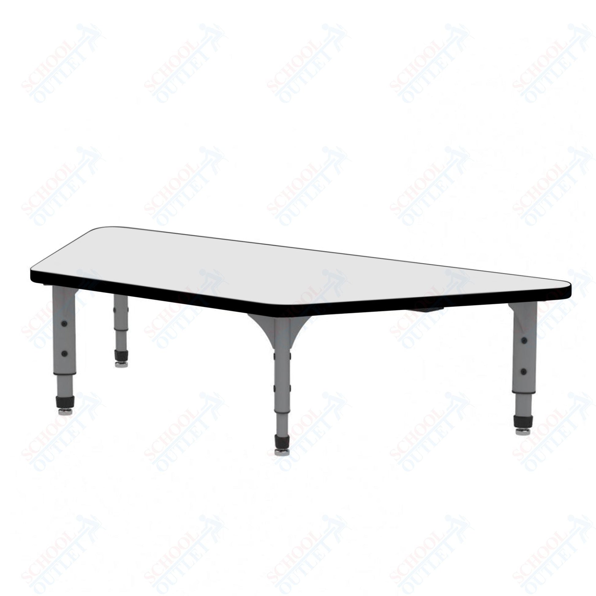 Marco Trapezoid Floor Table w/ Dry Erase Top 24" x 48" Adj Height 12" - 15" (38 - 2276 - DC) - SchoolOutlet
