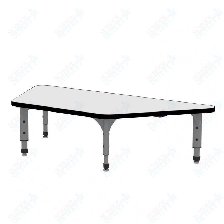 Marco Trapezoid Floor Table w/ Dry Erase Top 24" x 48" Adj Height 12" - 15" (38 - 2276 - DC) - SchoolOutlet