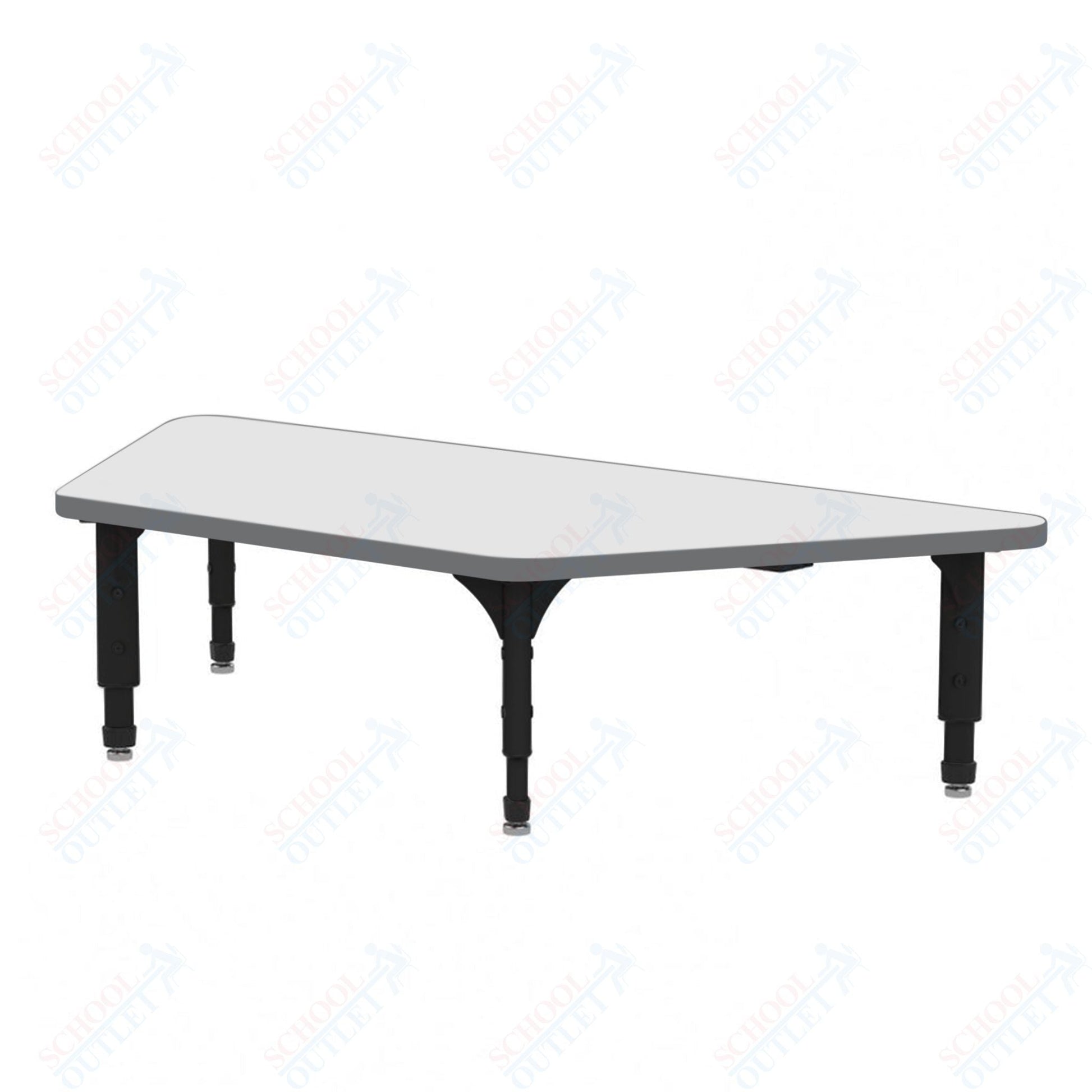 Marco Trapezoid Floor Table w/ Dry Erase Top 24" x 48" Adj Height 12" - 15" (38 - 2276 - DC) - SchoolOutlet