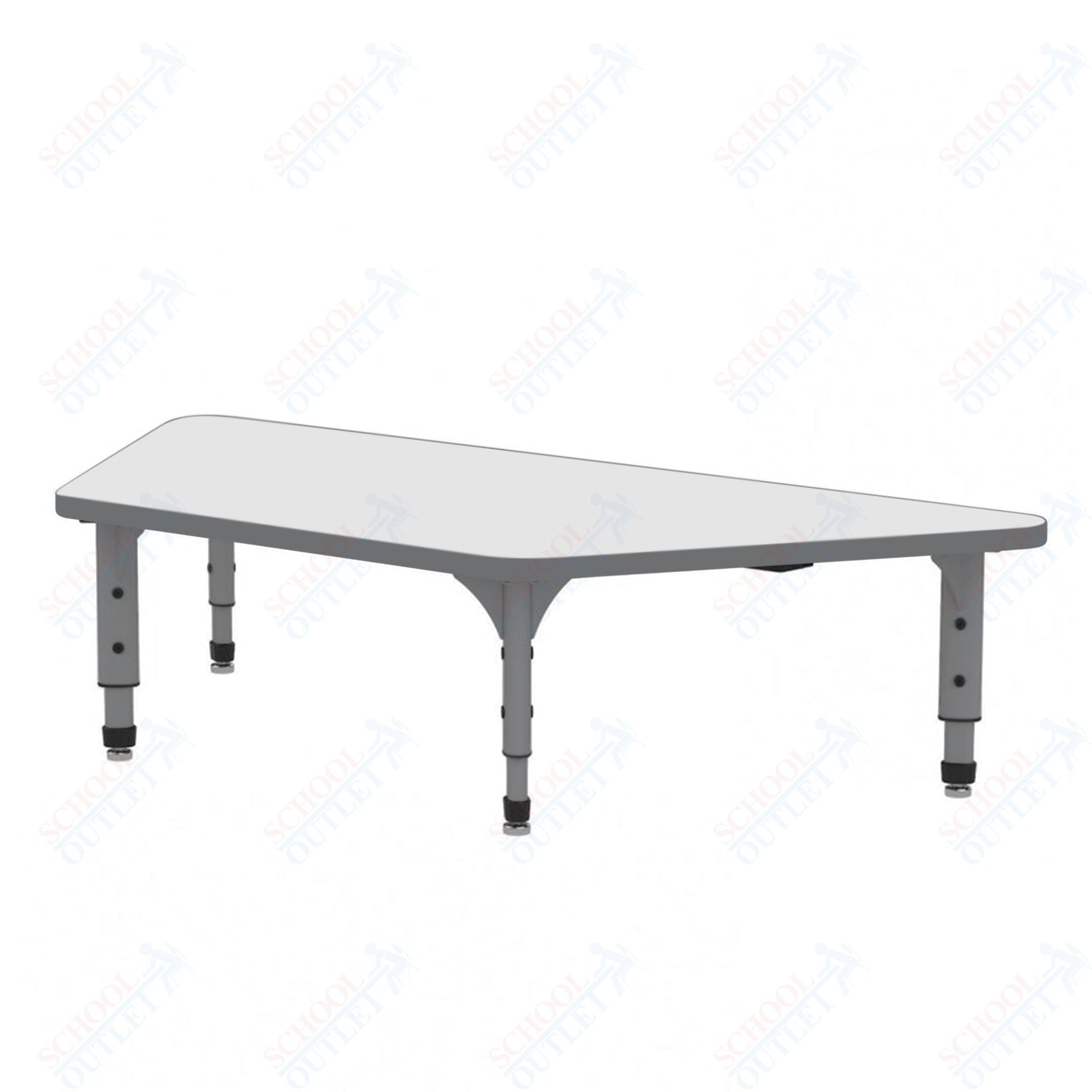 Marco Trapezoid Floor Table w/ Dry Erase Top 24" x 48" Adj Height 12" - 15" (38 - 2276 - DC) - SchoolOutlet