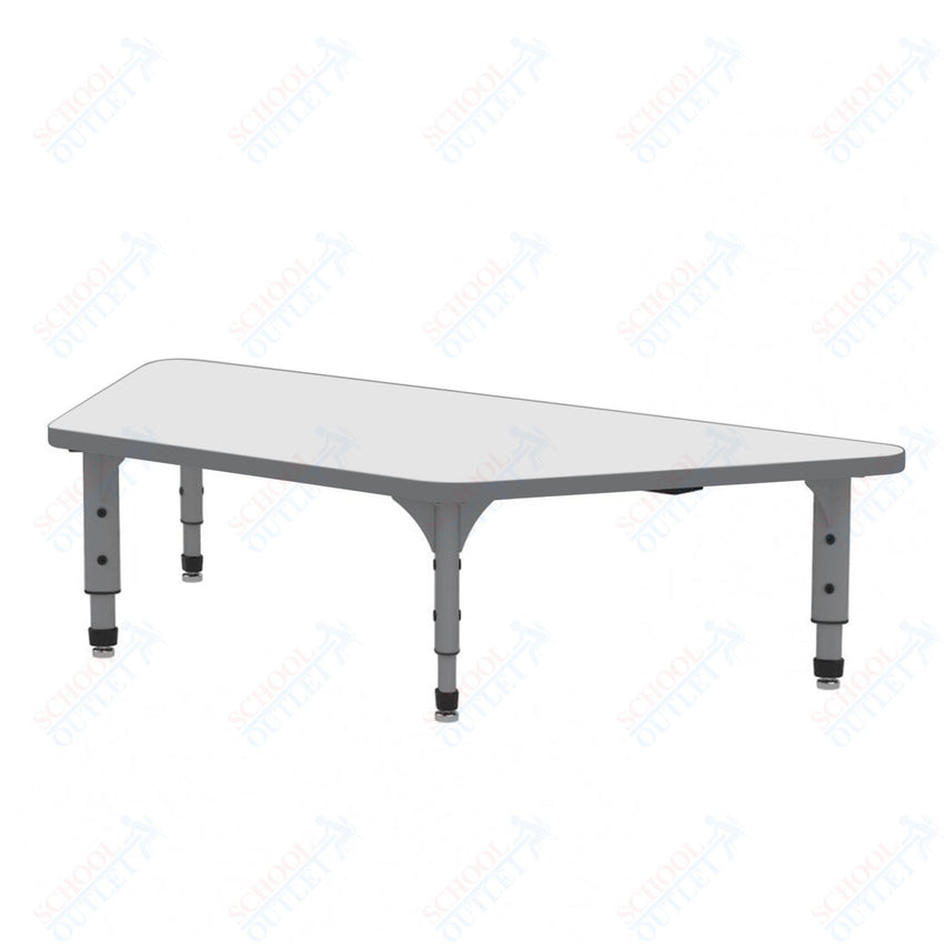 Marco Trapezoid Floor Table w/ Dry Erase Top 24" x 48" Adj Height 12" - 15" (38 - 2276 - DC) - SchoolOutlet
