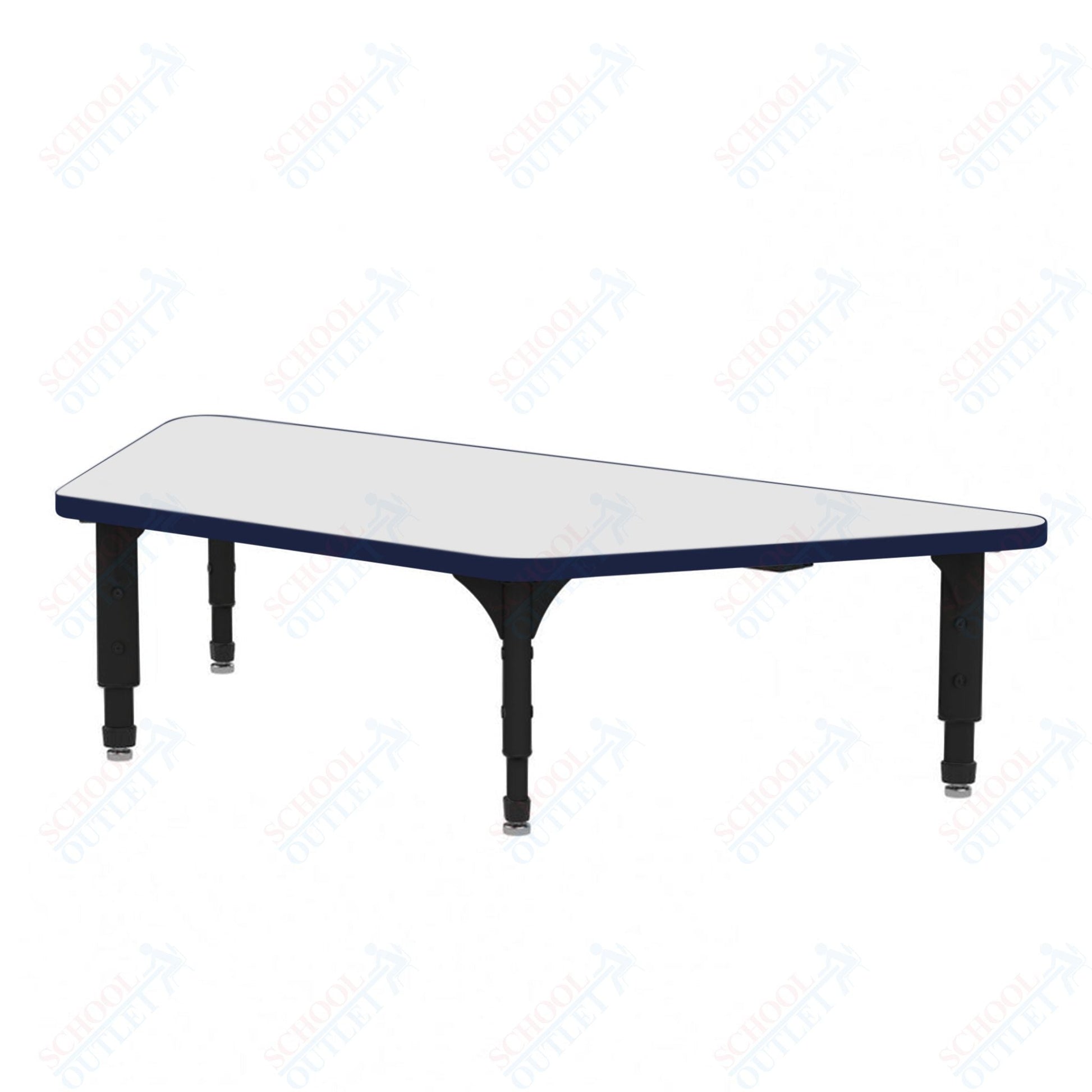Marco Trapezoid Floor Table w/ Dry Erase Top 24" x 48" Adj Height 12" - 15" (38 - 2276 - DC) - SchoolOutlet