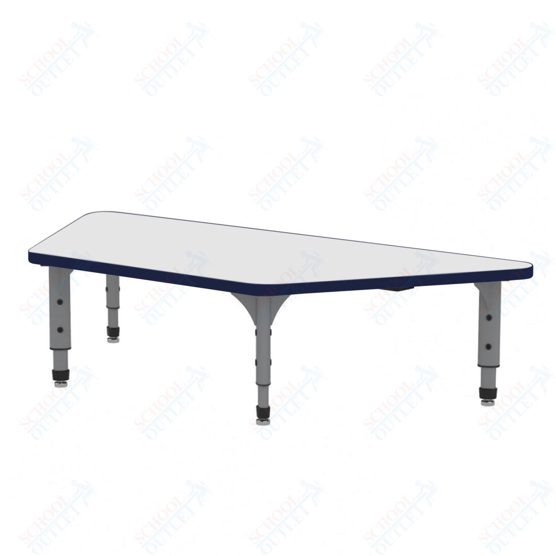 Marco Trapezoid Floor Table w/ Dry Erase Top 24" x 48" Adj Height 12" - 15" (38 - 2276 - DC) - SchoolOutlet