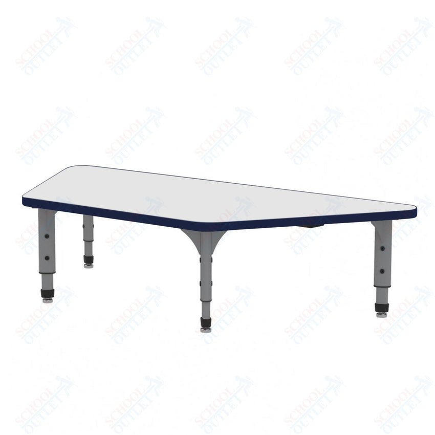 Marco Trapezoid Floor Table w/ Dry Erase Top 24" x 48" Adj Height 12" - 15" (38 - 2276 - DC) - SchoolOutlet