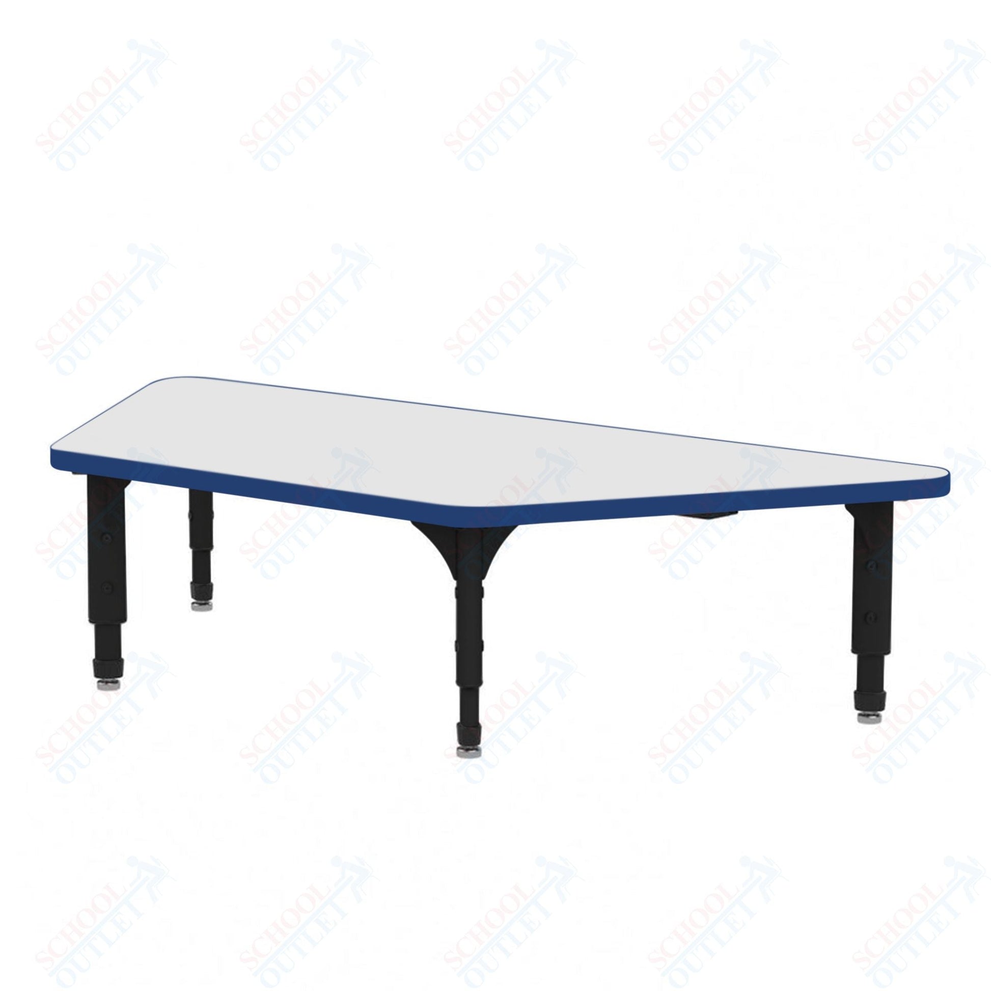 Marco Trapezoid Floor Table w/ Dry Erase Top 24" x 48" Adj Height 12" - 15" (38 - 2276 - DC) - SchoolOutlet