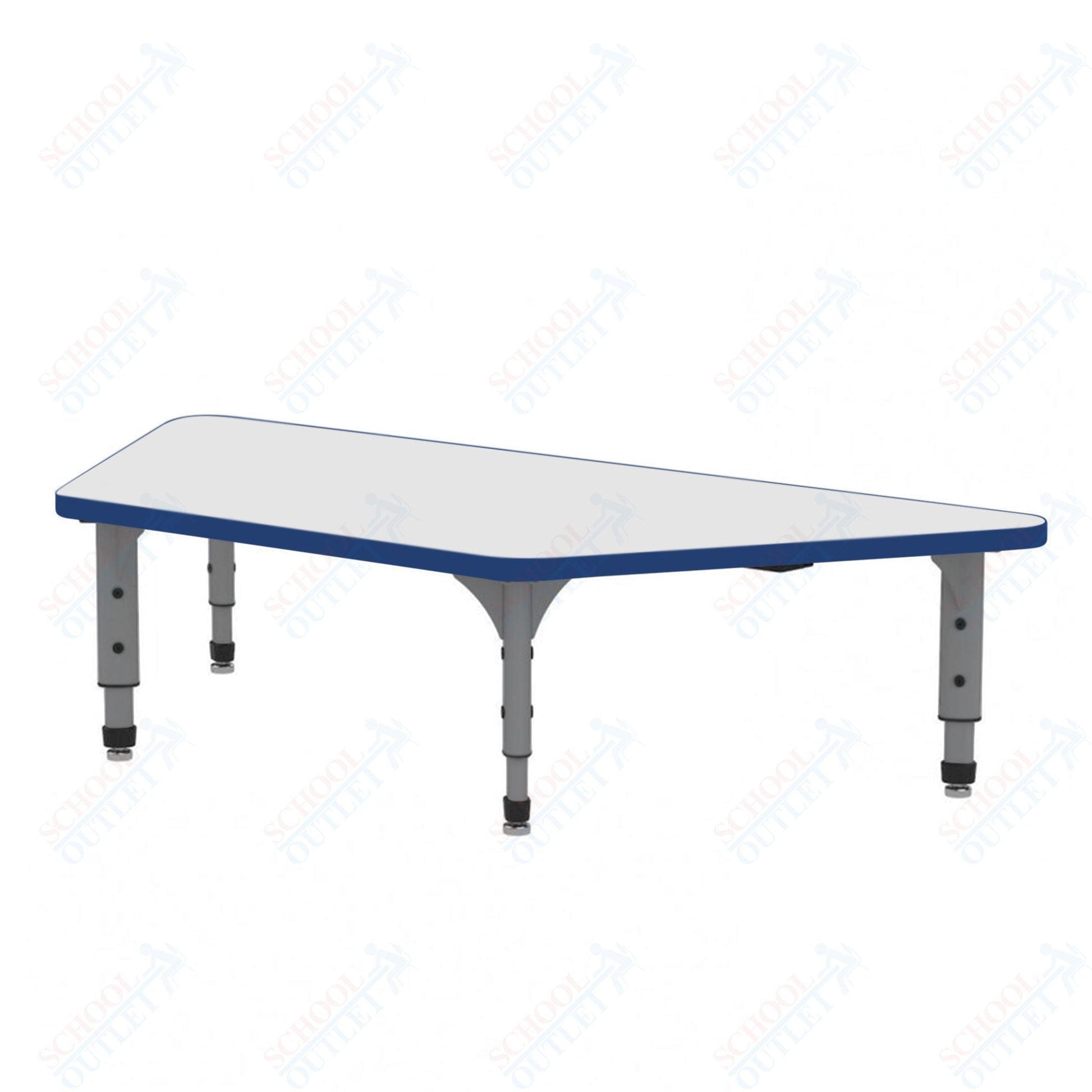 Marco Trapezoid Floor Table w/ Dry Erase Top 24" x 48" Adj Height 12" - 15" (38 - 2276 - DC) - SchoolOutlet