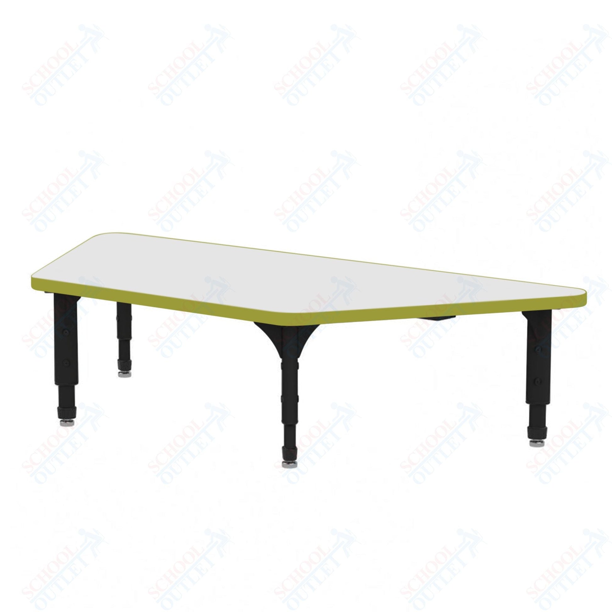 Marco Trapezoid Floor Table w/ Dry Erase Top 24" x 48" Adj Height 12" - 15" (38 - 2276 - DC) - SchoolOutlet