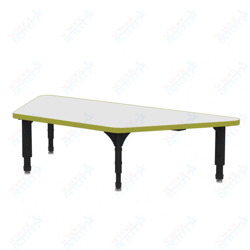 Marco Trapezoid Floor Table w/ Dry Erase Top 24" x 48" Adj Height 12" - 15" (38 - 2276 - DC) - SchoolOutlet