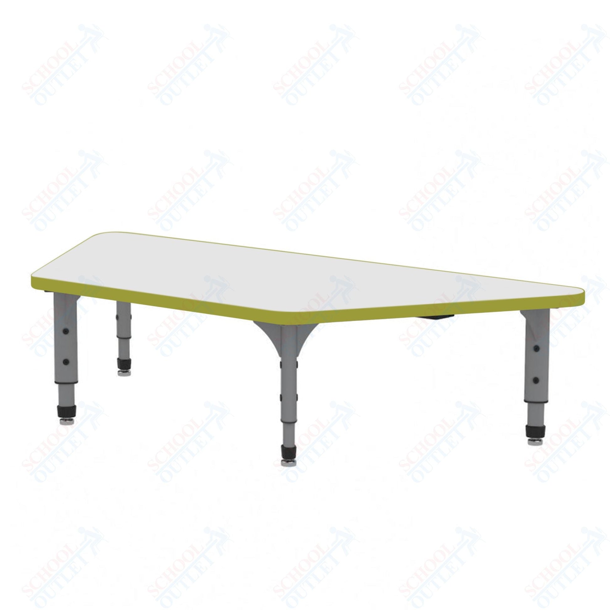 Marco Trapezoid Floor Table w/ Dry Erase Top 24" x 48" Adj Height 12" - 15" (38 - 2276 - DC) - SchoolOutlet