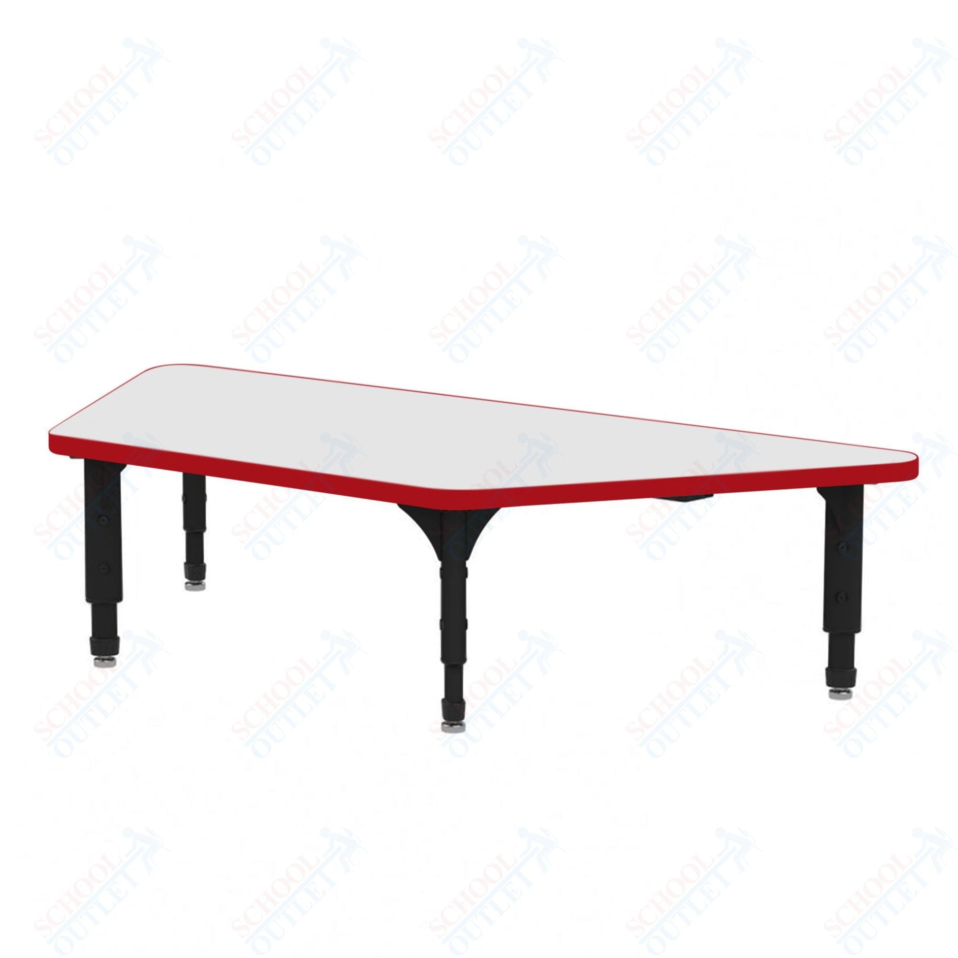 Marco Trapezoid Floor Table w/ Dry Erase Top 24" x 48" Adj Height 12" - 15" (38 - 2276 - DC) - SchoolOutlet