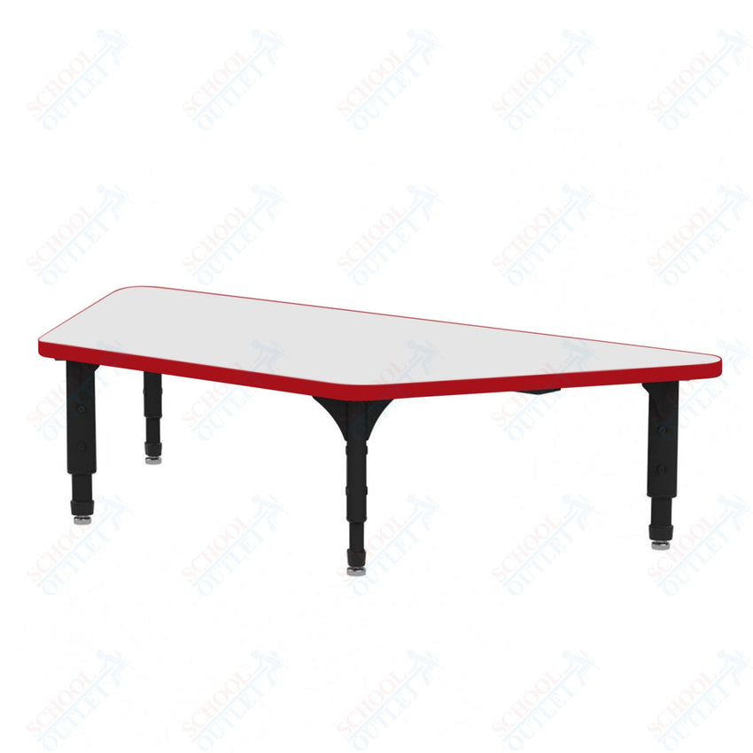 Marco Trapezoid Floor Table w/ Dry Erase Top 24" x 48" Adj Height 12" - 15" (38 - 2276 - DC) - SchoolOutlet