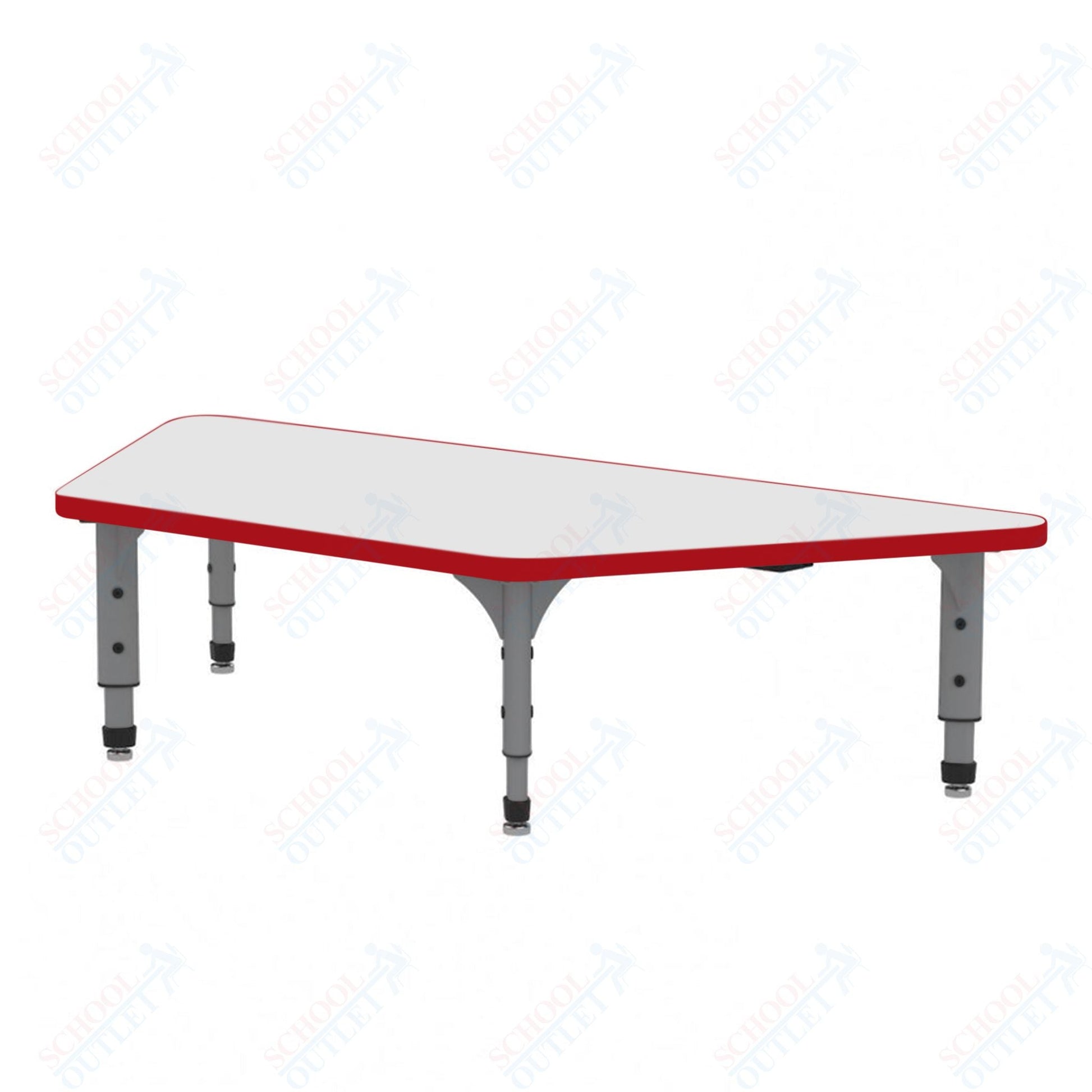 Marco Trapezoid Floor Table w/ Dry Erase Top 24" x 48" Adj Height 12" - 15" (38 - 2276 - DC) - SchoolOutlet